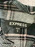 Express 100% Rayon Plaid Gray Long Sleeve Button-Down Shirt Size S - photo 7