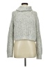 Topshop Metallic Silver Turtleneck Sweater Size 8 - 10 - photo 1