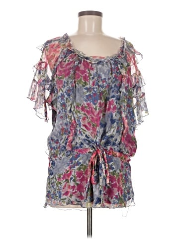 MM Couture by Miss Me Short Sleeve Silk Top (view 1)