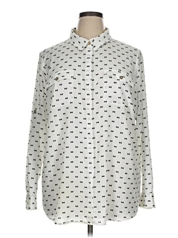 Karl Lagerfeld Paris Long Sleeve Blouse (view 1)