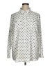 Karl Lagerfeld Paris 100% Polyester Print Silver Long Sleeve Blouse Size 1X - photo 1