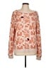 All Things Fabulous Floral Orange Pullover Sweater Size L - photo 1
