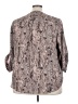 Torrid 100% Polyester Animal Print Brown 3/4 Sleeve Blouse Size 3X Plus (3) - photo 2