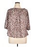 Unbranded 100% Polyester Brown 3/4 Sleeve Blouse Size XL - photo 1