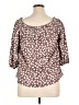 Unbranded 100% Polyester Brown 3/4 Sleeve Blouse Size XL - photo 2
