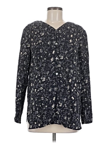 Saks Fifth Avenue Long Sleeve Silk Top (view 1)