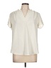 41Hawthorn 100% Polyester Ivory Short Sleeve Blouse Size L - photo 1