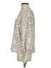 Express 100% Polyester Animal Print Ivory Long Sleeve Blouse Size S - photo 5