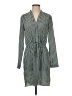 Gap 100% Polyester Houndstooth Green Casual Dress Size S - photo 1