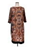 Sandra Darren Paisley Brown Casual Dress Size 14W - photo 1