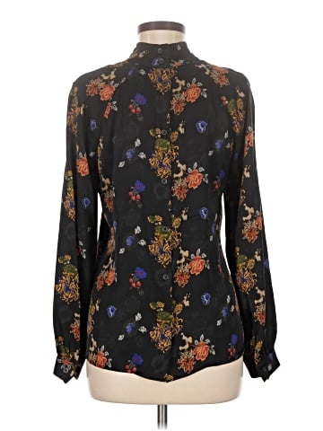 Tucker Long Sleeve Silk Top (view 2)