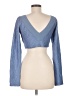 Free People Blue Long Sleeve Top Size M - photo 2