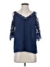 Shein 100% Polyester Blue 3/4 Sleeve Blouse Size 4 - photo 1