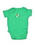 Unbranded 100% Cotton Solid Green Short Sleeve Onesie Size 6-9 mo - photo 1