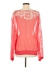 Leifnotes 100% Viscose Pink Red Long Sleeve Blouse Size 6 - photo 2