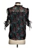Ann Taylor LOFT 100% Polyester Black Short Sleeve Blouse Size S - photo 2