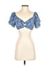Wild Fable Blue Short Sleeve Blouse Size S - photo 1