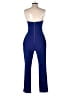 Adelyn Rae 100% Polyester Color Block Blue Jumpsuit Size S - photo 2