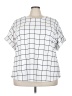 MELLODAY White Short Sleeve Blouse Size 3X - photo 1