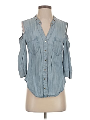 Bebe Sleeveless Button-Down Shirt (view 1)