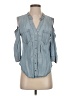 Bebe 100% Nylon Blue Sleeveless Button-Down Shirt Size XS - photo 1