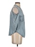 Bebe 100% Nylon Blue Sleeveless Button-Down Shirt Size XS - photo 4