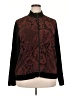 Coldwater Creek Paisley Burgundy Track Jacket Size 2X - photo 1