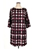 Apt. 9 Plaid Burgundy Casual Dress Size XL - photo 1