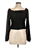 Bee Free 100% Polyester Black Long Sleeve Blouse Size L - photo 1