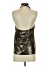Haute Hippie 100% Polyester Metallic Gold Sleeveless Blouse Size XS - photo 2