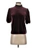 Laundry by Shelli Segal Burgundy Short Sleeve Top Size S - photo 1