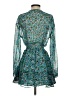 Zara 100% Polyester Paisley Teal Cocktail Dress Size S - photo 2
