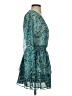 Zara 100% Polyester Paisley Teal Cocktail Dress Size S - photo 4
