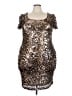Forever 21 Plus 100% Polyester Metallic Silver Cocktail Dress Size 3X - photo 1