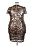 Forever 21 Plus 100% Polyester Metallic Silver Cocktail Dress Size 3X - photo 2