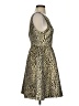 Esley Animal Print Gold Cocktail Dress Size S - photo 4