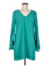 Bebe 100% Polyester Solid Teal Casual Dress Size M - photo 1