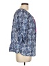 Milly 100% Cotton Blue 3/4 Sleeve Blouse Size L - photo 4