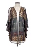 Boohoo 100% Polyester Teal Kimono Size S - photo 1