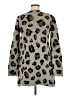 By Design Animal Print Gray Cardigan Size M - photo 2