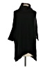 360 Sweater 100% Cashmere Black Poncho Size XS - photo 1
