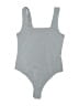 Stella Tweed Solid Gray Bodysuit Size M - photo 1