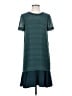 Madewell 100% Polyester Chevron-herringbone Teal Casual Dress Size XS - photo 1