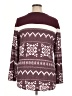 Maurices Print Burgundy Pullover Sweater Size 0X - photo 2