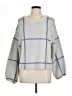 Z Supply 100% Polyester Plaid Gray Pullover Sweater Size L - photo 1