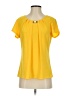 NY Collection Yellow Short Sleeve Blouse Size XS (estimated) - photo 1