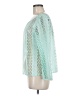 I Too 100% Polyester Stripes Teal Long Sleeve Blouse Size Med - Lg - photo 5