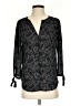 Fun2Fun 100% Polyester Paisley Black 3/4 Sleeve Blouse Size S - photo 1