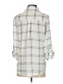 Fortune + Ivy 100% Polyester Plaid Silver 3/4 Sleeve Blouse Size S - photo 2