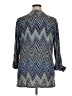 Assorted Brands Chevron-herringbone Blue 3/4 Sleeve Blouse Size 1X - photo 2